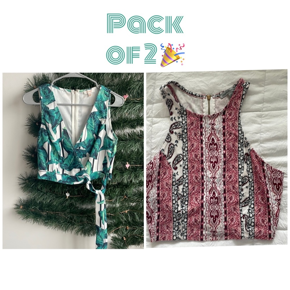 Pack of 2 crop tops! 🎉🥳 (sold separately on individual post - $12-14 each)